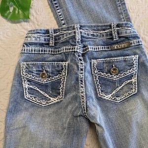 Cowgirl Tough Co Jeans Barbed Wire Design